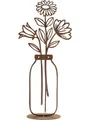 BADEKO Gartenfigur Badeko Blumenvase Lisa mit Blumen 40 x 18 x 6 cm
