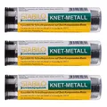 3x Knet-Metall 2k 56g | Flüssigmetall, Metallkleber, Kaltmetall, Kleber für Metall | 3 Stück