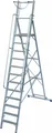 Krause Stabilo Aluminium Stufen Plattformleiter Absicherung 12 Stufen, AH 4,80m