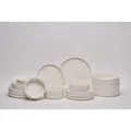 Novel Kombiservice Kyoto striscia, Weiß, Keramik, 16-teilig, Streifen, 650 ml, Lfgb, lebensmittelecht, Essen & Trinken, Geschirr, Geschirr-Sets, Kombiservice