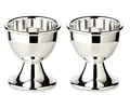 EDZARD Eierbecher Classo (Höhe 5 cm) schwerversilbert, klassische Form, Silber Becher für Frühstücksei, Ostern, Frühstückstafel (2 Stück)