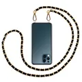 Jalouza Extrakordel für Handykette, Lanyard, Schlüsselband - Kette, PPM-Kordel - Made in Berlin, Maße 165cm x 0,6cm (Kette Amber in Gold-Schwarz)