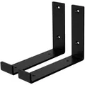 Ml-Design Regalhalterung, Schwarz, Metall, 14.5x4x21 cm, Wohnzimmer, Regale, Wandregale