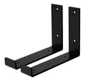 ML-DESIGN Wandregalhalter Regalhalterung L-Form aus Metall, Regalwinkel für Wandmontage, 2-tlg., Industrielle Wandregal Schwarz, Regalträger Regalhalterungen