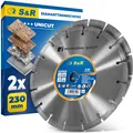 S&R Diamanttrennscheibe 2er Set 230x22,2 mm Standard, lasergeschweißt UNIVERSAL