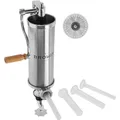 BROWIN® Manuell Wurstfüller aus Edelstahl 311007 | 2,5 kg vertikale Wurstmaschine | Wurstfüllmaschine für Küche und Restaurants | Wurstpresse | Machine für hausgemachte Wurst, Cevapcici & Cannelloni