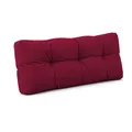 POKAR Palettenkissen Palletenauflagen Palettenpolster Palettensofa Palettenmöbel Schaumflocken Kissen für Europaletten Sitzkissen 120x40, Dunkelrot