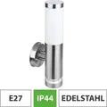 Stilvolle Beleuchtung im Freien: LED-Außenwandleuchte aus Edelstahl - Silber