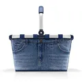reisenthel carrybag Jeans 2 - Stabiler Einkaufskorb mit viel Stauraum und praktischer Innentasche – Elegantes und wasserabweisendes Design