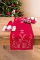 VERVACO Stickpackung Kreuzstich Set Vorgedruckt Tischläufer Rehe & Eiskristalle Stickdecken Vorgezeichnet Basteln Erwachsene Kreativ Stickläufer zum Selbersticken 30 x 105 cm Stickset
