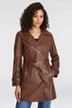 Ledermantel "GWTaresa", (2 tlg mit Bindegürtel), Leder-Trenchcoat mit Bindegürtel, Gr. 44 (XXL), cognac