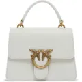 PINKO Handtasche Umhängetasche Love One Top Handle Mini Light White - Antique Gold creme - Weiß