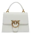 PINKO Love One Top Handle Mini Light S Handtasche Tasche White - Antique Gold
