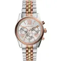 MICHAEL KORS Chronograph LEXINGTON MK5735, Quarzuhr, Armbanduhr, Damenuhr, Stoppfunktion, Edelstahlarmband silberfarben
