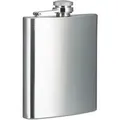 Relaxdays Flachmann Edelstahl Silber Spülmaschinengeeignet 200 ml 12 x 9 x 2 cm