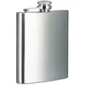 Relaxdays Flachmann, Transparent, Metall, 9x12x2 cm, Essen & Trinken, Barausstattung