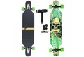 FunTomia Longboard Longboard in 3 Flex Stufen Camber Ahornholz + T-Tool mit LED Rollen, Camber Twin Tip