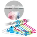 LaLoona Babykleiderbügel Set - 22 Stück Kunststoff Kinderkleiderbügel - schmale Baby und Kinder Kleiderbügel mit rutschfestem Hosensteg (Bunt)