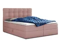 Sofnet Boxspringbett Best mit 2 Bettkästen, Doppelbett mit Bonell-Matratze und Topper, Polsterbett, Bett, Bettgestell, Stilvoll, Schlafzimmer (Pink (Inari 52), 160 x 200 cm)