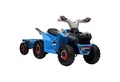 HOMCOM Elektro-Kinderquad Kinderfahrzeug mit Anhänger, Belastbarkeit 25 kg, (1-tlg), Blau+Grau+Schwarz 106 x 41.5 x 48.5 cm