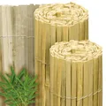 Sol Royal Hell Glänzender Split Bambus Sichtschutz 140x600 cm – Sichtschutz Bambus Zaun Bambusmatte Gartensichtschutz Balkon Sichtschutzzaun – Natursichtschutz Witterungsbeständig B33