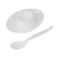Metaltex Eierbecher mit Löffel, 6-teilig, weiß 252920 080 , 1 Set = 6 Becher inkl. 6 Löffel