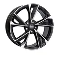 4x MAM RS6 8,0x18 ET45 BLACK FRONT POLISH Alufelge