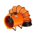 VEVOR Bauventilator 367-W-AC-Motor Baugebläse 2800 U/min Baulüfter Gebläse 2574 CFM (4373 m3/h) Axiallüfter mit 10 m Schlauch Axialgebläse 79 dB