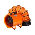 VEVOR Baugebläse 367W Bauventilator mit 10m Schlauch Ventilator Baulüfter 357mm