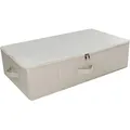 LuxusKollektion Küchenorganizer-Set Unterbett Aufbewahrungsbox Organizer mit Deckel Falten Beige 70x40x18