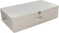 IKEA Style Stoff Unterbett Aufbewahrungsbox Organizer Beige 70x40x18 cm