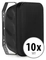 10 klangstarke Outdoor-Wandlautsprecher mit 60W in Schwarz - für ELA geeignet