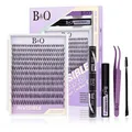 B&Q Lashes Extension Set 144PCS Venus Lash Clusters Unsichtbares Band 8-16MIX...