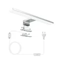 Azhien LED Badezimmer Spiegelleuchte 5W,Neutralweiß 4000K Wandleuchte 500lm Spiegelleuchte mit Stecker,3-in-1 Montage Badlampe,30CM Badezimmer Spiegellamp für Spiegelschrank,230V,300mm