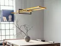 Große LED Pendelleuchte Wandleuchte mit Switch Dimmer 110 x 40cm Gold / Schwarz