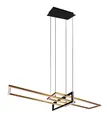 Trio Leuchten LED Pendelleuchte Salinas 320310308, Metall Messing/Schwarz matt, inkl. 34 Watt LED, Switch Dimmer