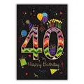 bsb 40. Geburtstagskarte Frau & Mann - Karte Geburtstag in 11,5 x 17,0 cm - Glückwunschkarte Geburtstag mit Party-Motiv - 40. Geburtstag-Karte mit Umschlag - Geburtstagskarten