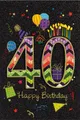40. Geburtstag - Collage - Glückwunschkarte im Format 11,5 x 17 cm mit Briefumsc