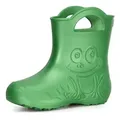 Ladeheid Kinder EVA Regenstiefel für Mädchen und Jungen LA-CA-01 Gummistiefel Kinder federleicht viele Farben grün 32-33 EU