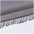 texpot Tischdecke mit Fransen Weichschaum wetterfest rutschfest PVC (1-tlg) grau Rund | 140 cm x 140 cm