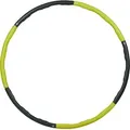 Relaxdays Hula Hoop Reifen, 98cm Ø, Fitnessreifen Für Erwachsene, 1,2kg, Zum Abnehmen, Bauchtraining, Massage, Gelb/grau