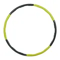 Relaxdays Hula Hoop Reifen, 98cm Ø, Fitnessreifen für Erwachsene, 1,2kg, zum Abnehmen, Bauchtraining, Massage, gelb/grau