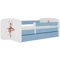 Raumhirsch Furniture Kinderbett, Blau, Holzwerkstoff, 1-Sitzer, 1 Schubladen, Rechteckig, 80x160 cm, FSC 100%, Kinder- & Jugendzimmer, Kindermöbel, Kinderbetten, Kindereinzelbetten