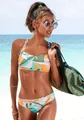 Bustier-Bikini "Allis", (Set), mit besonderem Rücken, Gr. 34 - Cup A/B, weiß-gelb Cup A/B