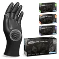 PROGRIP Einweghandschuhe Diamant Grip, Schwarz, Einmalhandschuhe Extra Stark, Nitrilhandschuhe Gr. XXL, 2x dicker, Handschuhe Einweg, Arbeitshandschuhe für Werkstatt & Montage, 500 Stück (10x50 Stk)