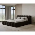 Chilly Design Polsterbett Stone Samt Stoff Braun 180x200 cm mit Stauraum Velluto 06 - Bronze
