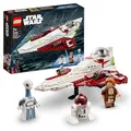 LEGO Star Wars Obi-Wan Kenobis Jedi Starfighter, Spielzeug zum Bauen mit Taun We, Droidenfigur und Lichtschwert, Angriff der Klonkrieger Set 75333