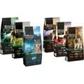 Dehner Wild Nature Hundefutter Probier-Set, Trockenfutter getreidefrei / zuckerfrei, für ausgewachsene Hunde, Fisch / Wild / Ente / Pferd / Kaninc...