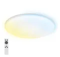 Briloner Leuchten LED Deckenleuchte 3834016, Dimmfunktion, LED fest integriert, 2700K - Extra-Warmweiß, LED Deckenlampe 35x5,5 cm Weiß 36W Badleuchte Decke Badezimmer Küche