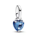 PANDORA Schmuck Anhänger Silber Blaues Chakra Herz 793042C02